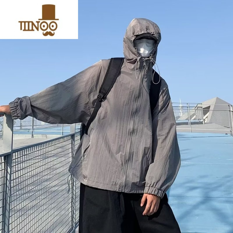 YANXU山系户外防晒服男薄款冰丝凉感钓鱼防晒外套情侣港风潮ins登山服