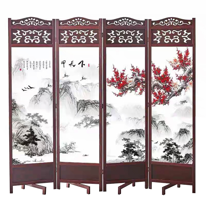 诚亿宏 木质屏风四折隔断屏风 GPA046