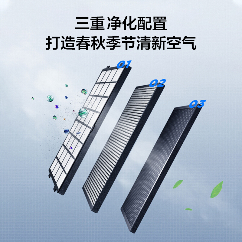 美的(Midea)净化风扇 AMS150E-SJ 无叶风扇空气循环净化扇 家用低音智能电风扇遥控客厅 直流变频APP互联高清大图