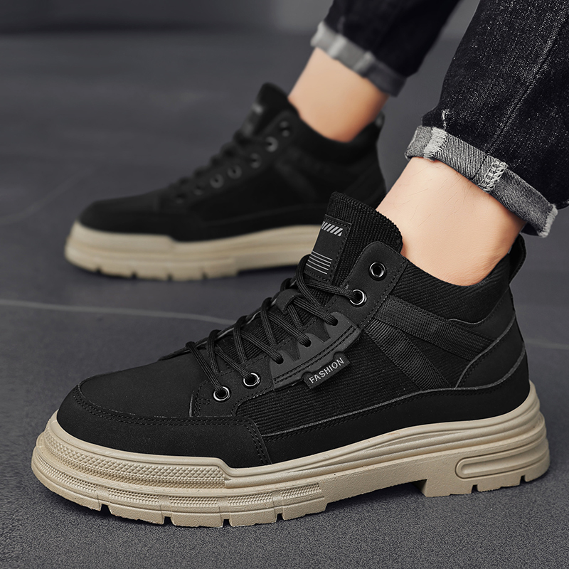 卡帝乐鳄鱼cartelo新款时尚厚底高帮马丁靴子工装鞋靴休闲鞋板鞋男鞋