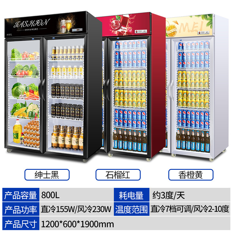 飞天鼠(FTIANSHU) 双门展示柜商用立式冷藏柜保鲜柜饮料展示柜冷藏商用冷柜冰柜啤酒柜点菜柜蔬菜水果保鲜柜 风冷无霜