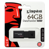 金士顿 64GB USB3.0 U盘 DT100G3 黑色 2个装