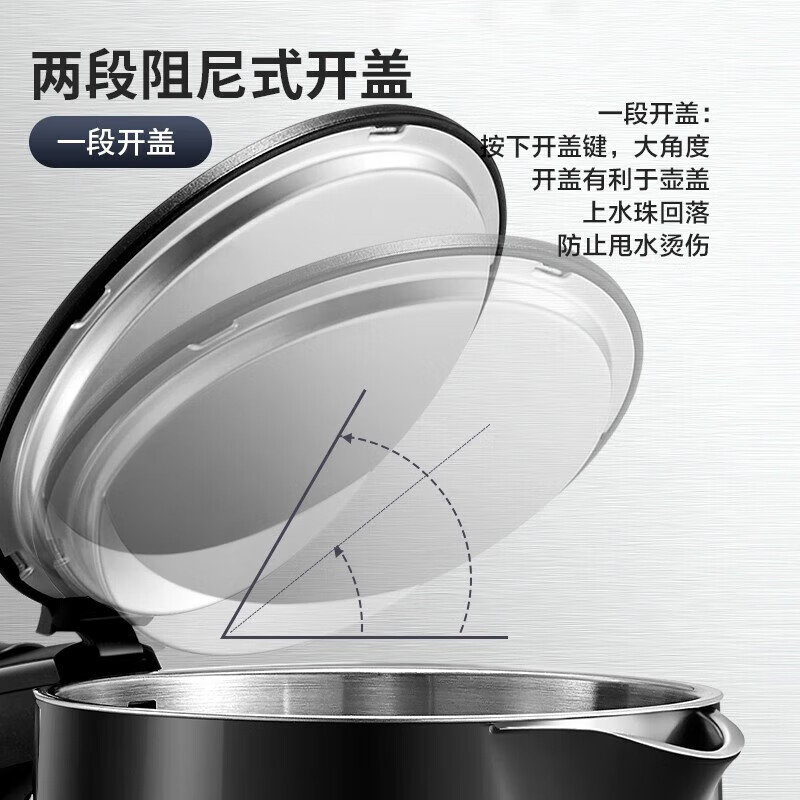 苏泊尔(SUPOR)电水壶烧水壶双层防烫大功率无缝内胆家用1.7L大容量电热水壶电 热水壶自动断电SW-17S16L高清大图