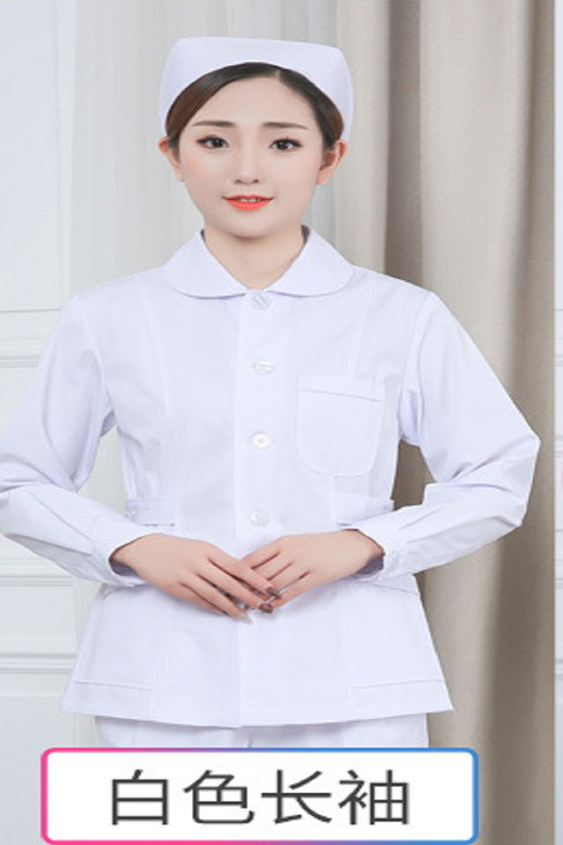 服白大褂养老院敬老院医院门诊全棉护工服护士服分体女套装长袖 白色