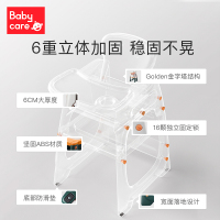 babycare宝宝百变餐椅多功能婴儿餐桌椅家用安全防摔儿童轻奢吃饭座椅沃格粉