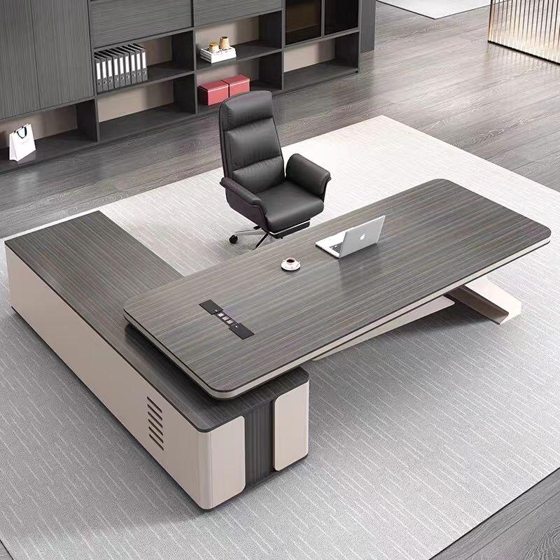 鑫欧驰 简约现代总裁桌董事长桌经理桌办公室桌大班台老板桌办公桌椅组合高清大图