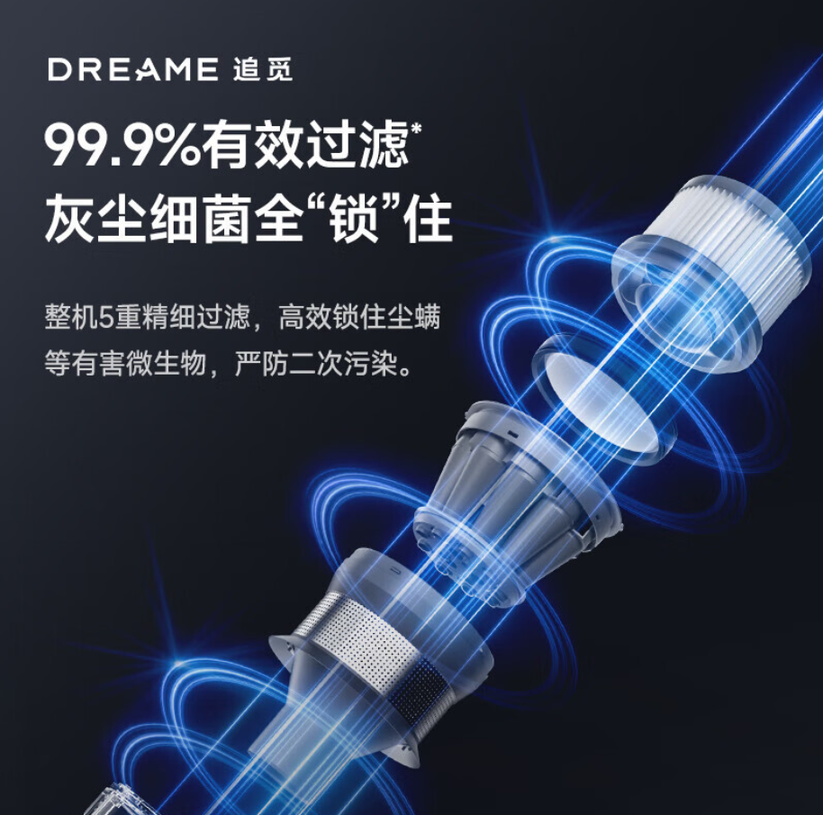 追觅V16Pro吸尘器V16S 家用无线手持 215AW大吸力 90分钟长续航 可除螨 绿光显尘高清大图