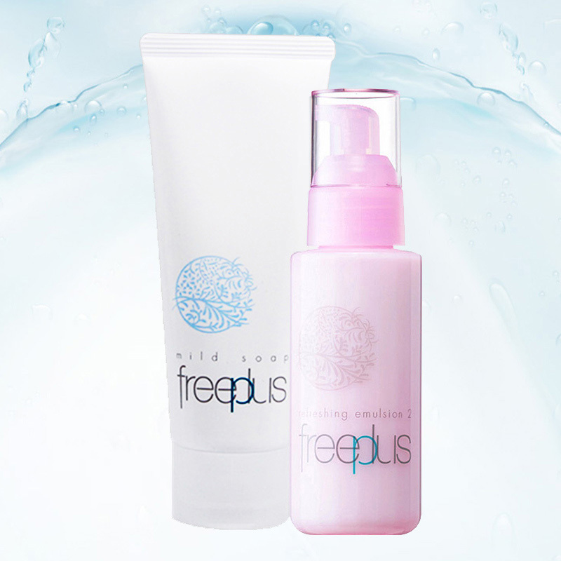 芙丽芳丝(freeplus)滋肤紧致柔润两件套(滋肤乳+洗面奶)100ml+100g面部护肤套装礼盒(补水 保湿 修护)