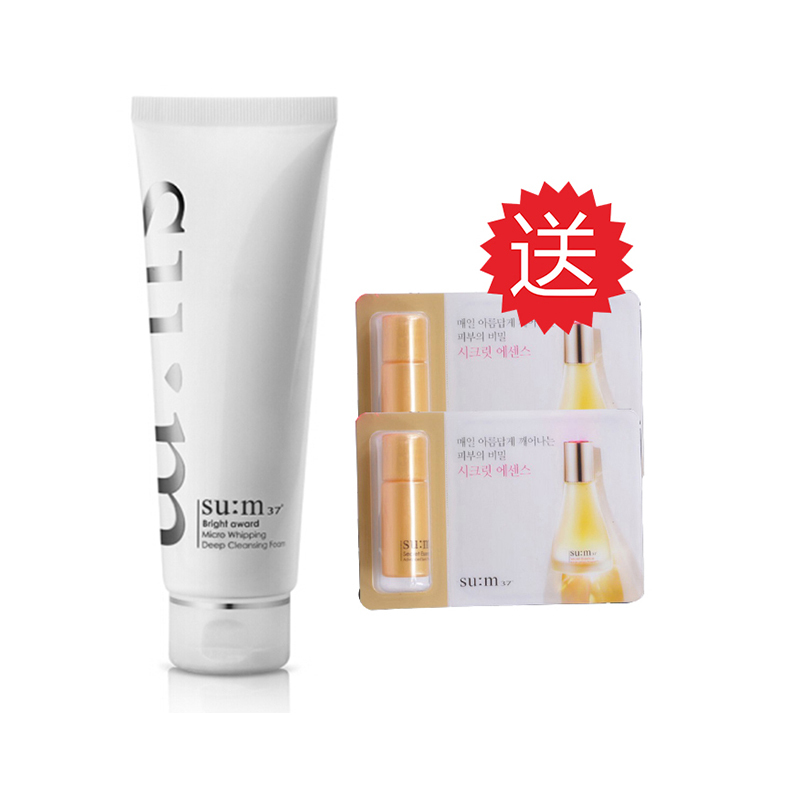 苏秘37度(su:m 37)晶透净肤泡沫洁面膏200ml 送奇迹精华露5ml*2呼吸洁面 清洁 温和 保湿