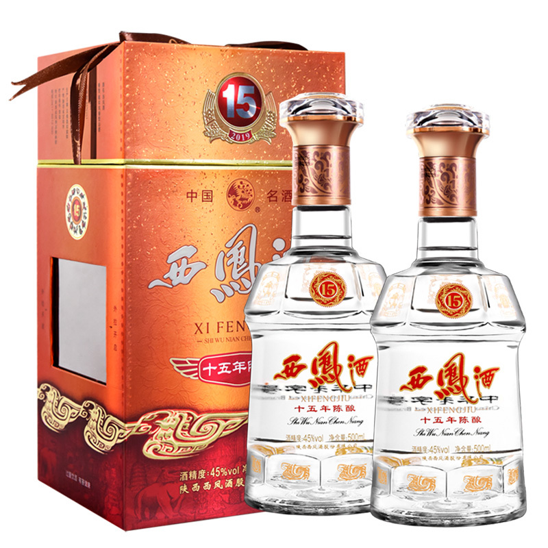 西凤酒 十五年陈酿 45度 500ml*6瓶装 凤香型白酒 非原箱