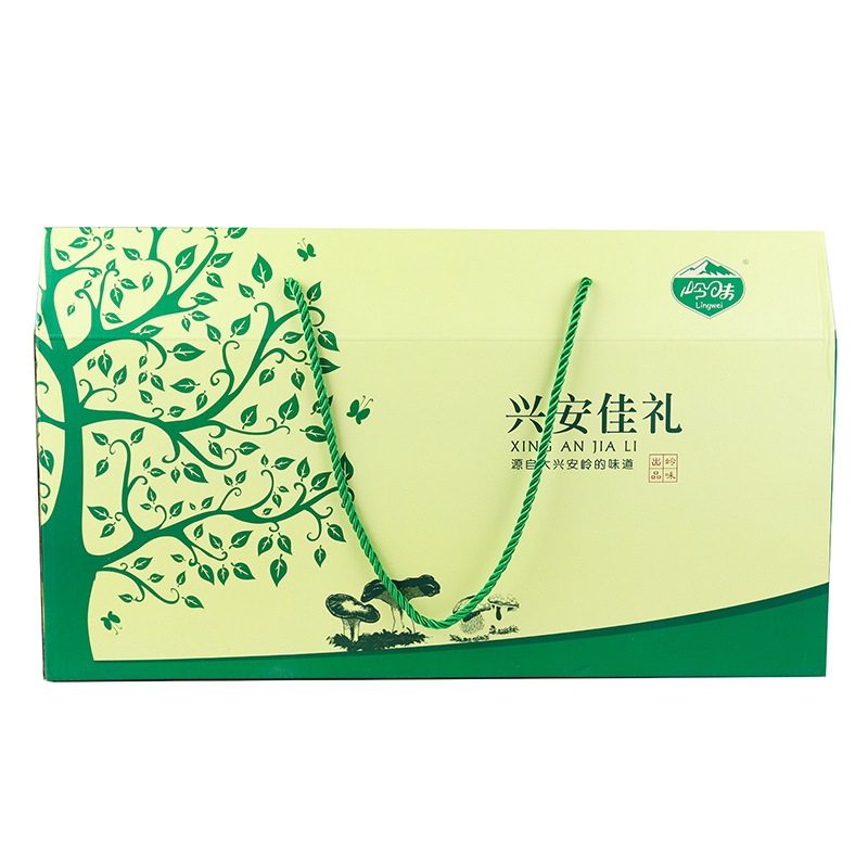 岭味(Lingwei) 兴安佳礼菌菇大礼包 大兴安岭野生菌菇礼盒 5罐装 635g