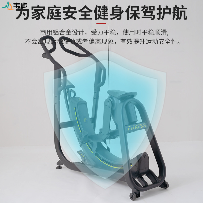 韦步WB-5007曲步滑翔椭圆机商用磁控健身房高抬腿提臀机训练器械高清大图