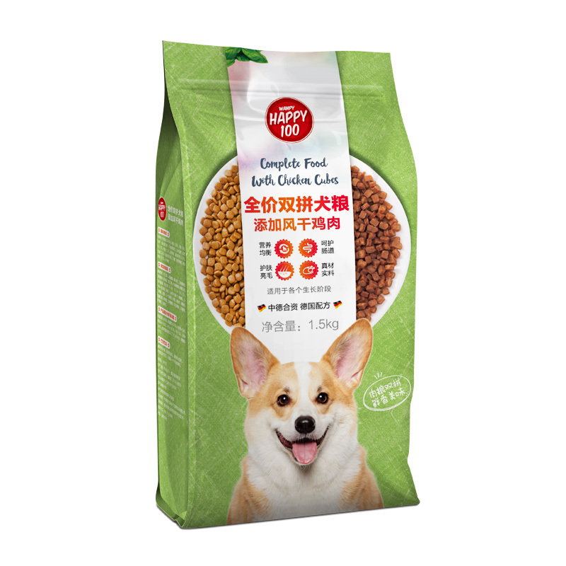 顽皮双拼风干鸡肉狗粮3斤装通用型 1.5kg成犬幼犬泰迪金毛泪痕训犬专用狗粮