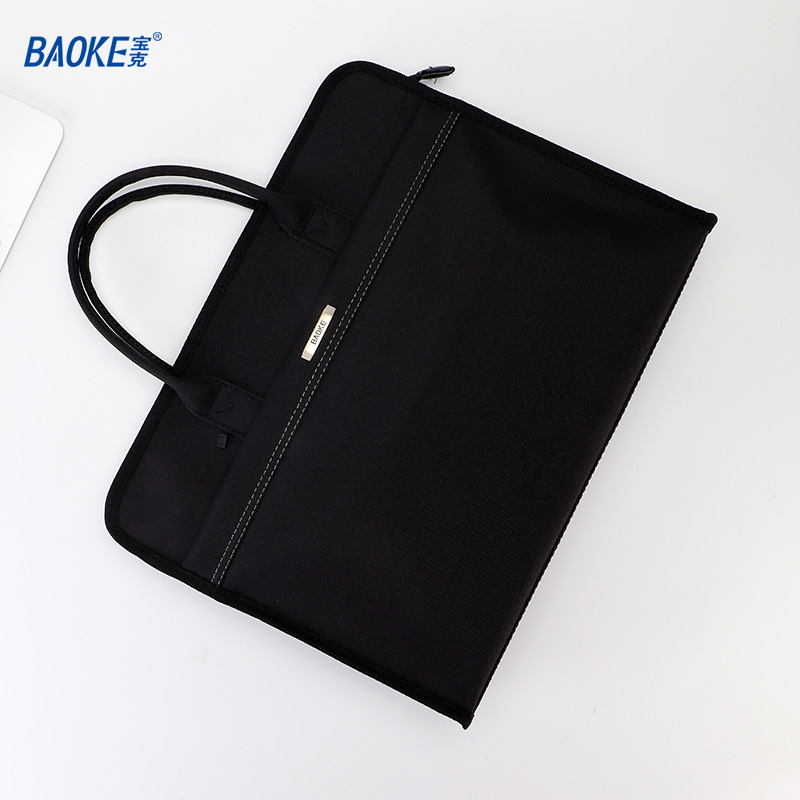 宝克(BAOKE)GW1010 商务手提包/涤纶布会议包 黑色 1个高清大图
