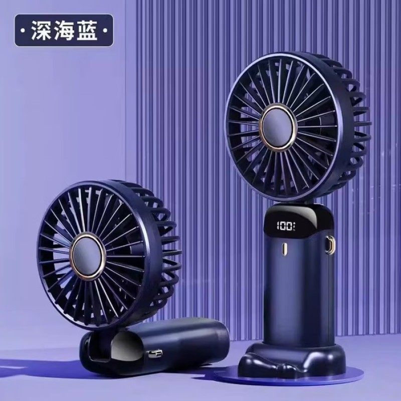 勇夺安全宣传USB手持小风扇定制电信logo刻字公司广告活动小礼品折叠小型长续航 宣传纪念品 50个起订高清大图