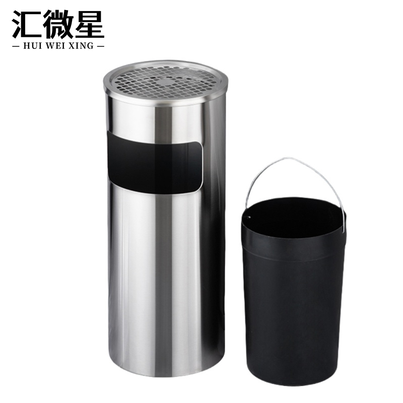 汇微星不锈钢垃圾桶高清大图