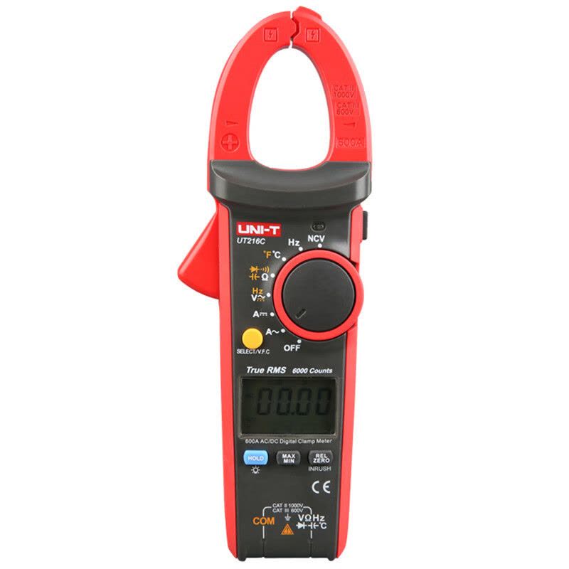 优利德(UNI-T) UT216C 钳形表数字数显钳形万用表 钳表真有效值 交直流电流表图片