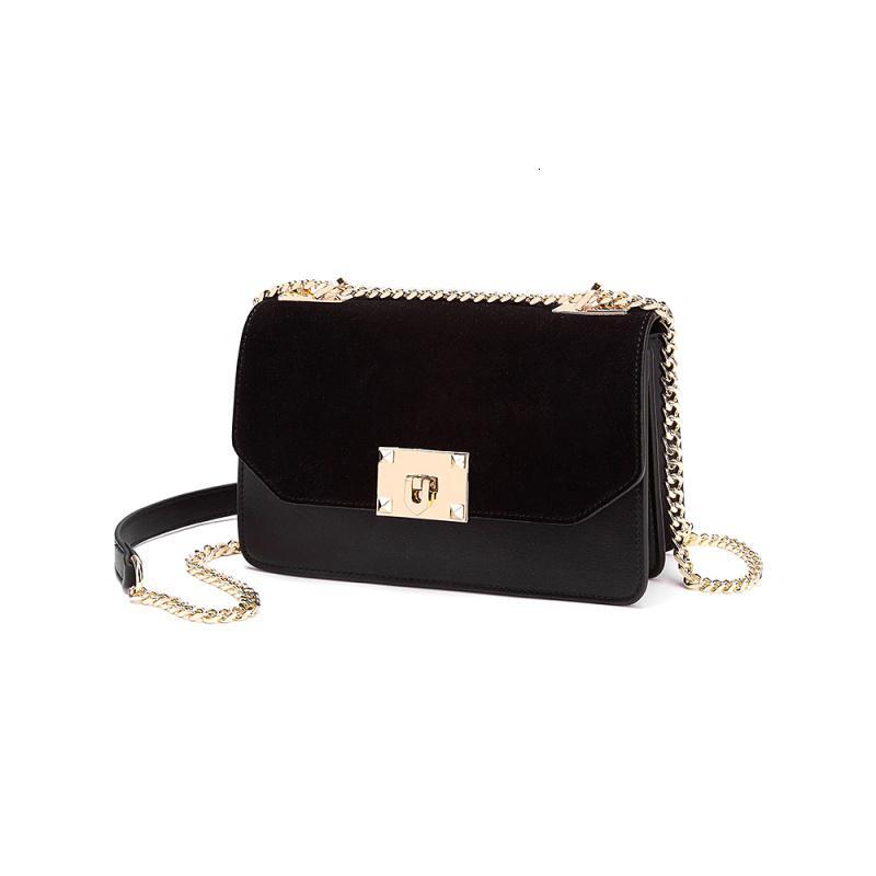 舒弗lachouffe香港小ck包包女2019春夏新款小方包女包金属扣装饰链条