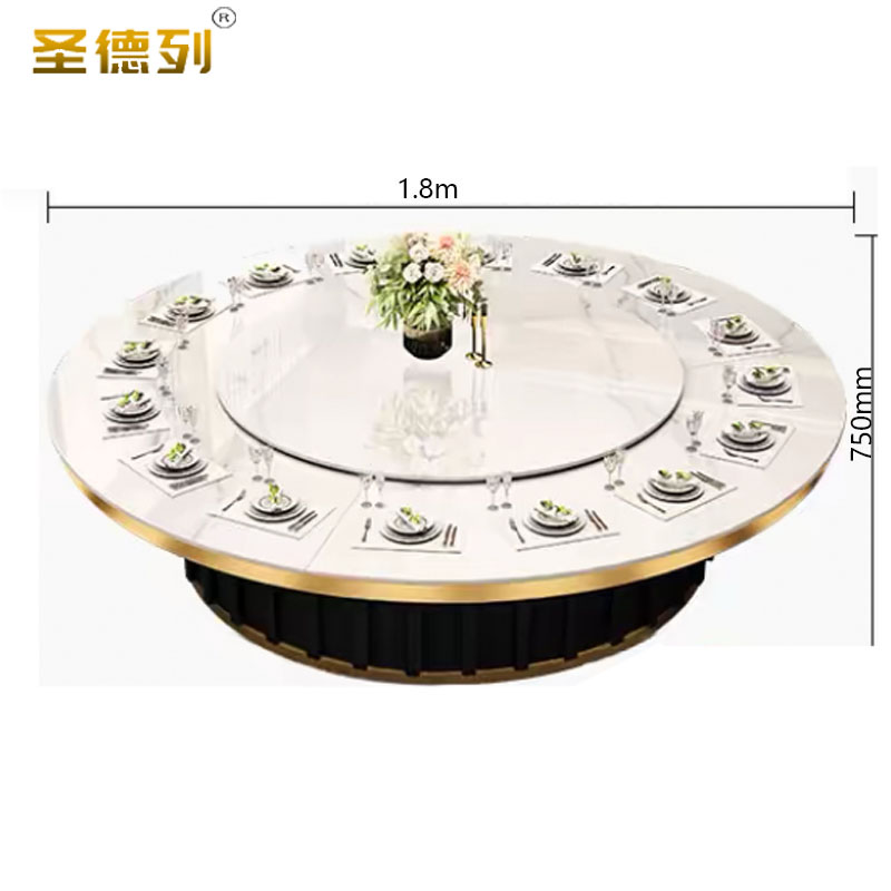 圣德列餐桌一桌十椅F-7 1800*1800*750mm