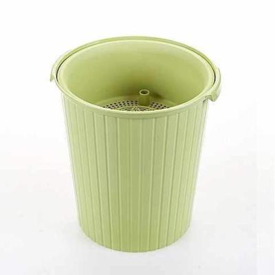 淡绿色1个装 料排水桶无盖塑料茶渣桶漏茶叶桶茶水间大垃圾桶带滤筐过滤茶水