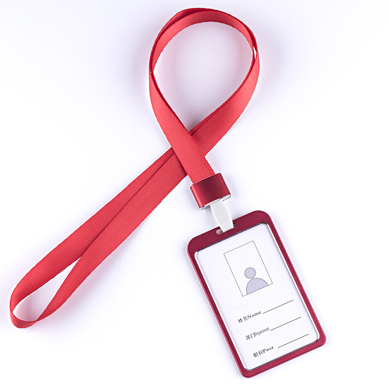 金属工牌卡套铝合金吊绳工作证员工牌挂