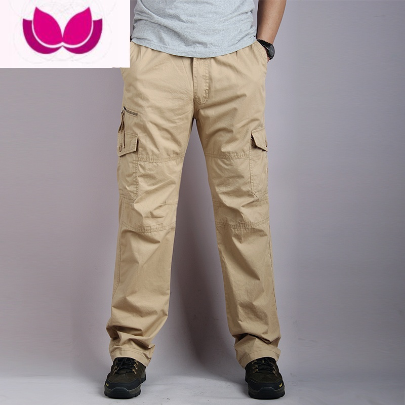 七斓工装裤男多口袋战术裤新款工作裤宽松大码休闲裤男长裤子