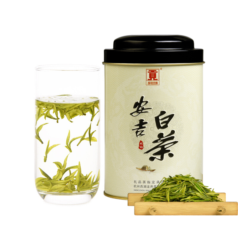 贡牌 安吉白茶50克明前特级绿茶茶叶黄杜村产区