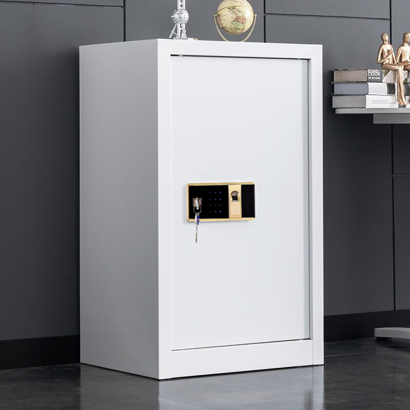 鑫金虎 单门电子指纹锁保密柜铁皮柜文件柜办公资料柜档案柜 550*420*900mm高清大图