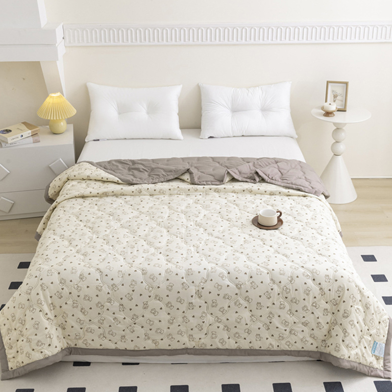 万山宏业 水洗棉夏凉被空调被子 PZ-019 条高清大图