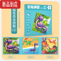真智力恐龙进阶拼图磁性3到6岁幼儿童磁力铁早教益智玩具2宝宝4男孩女孩 磁性进阶恐龙拼图(2)磁性玩具