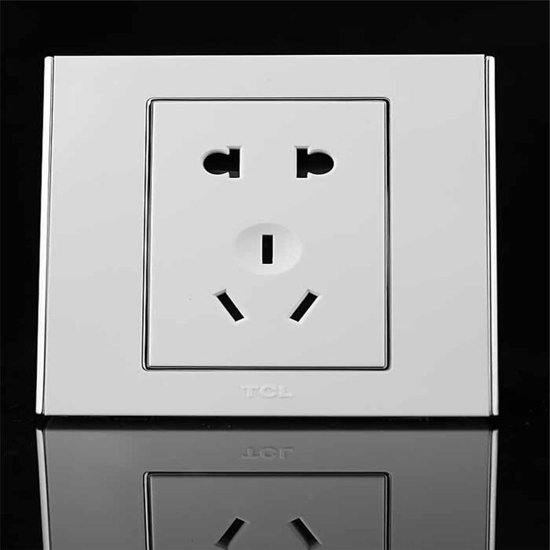 coroway 明装开关插座 墙壁面板二三插 白色86*86(个)