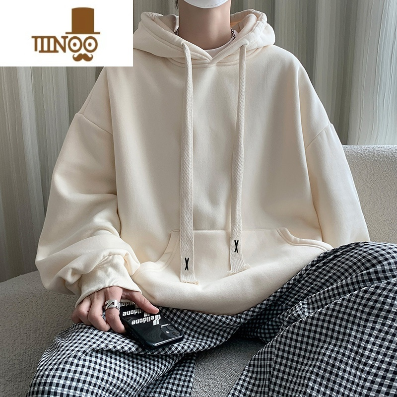 YANXU连帽卫衣男款欧美式复古套头衣服百搭宽松外套