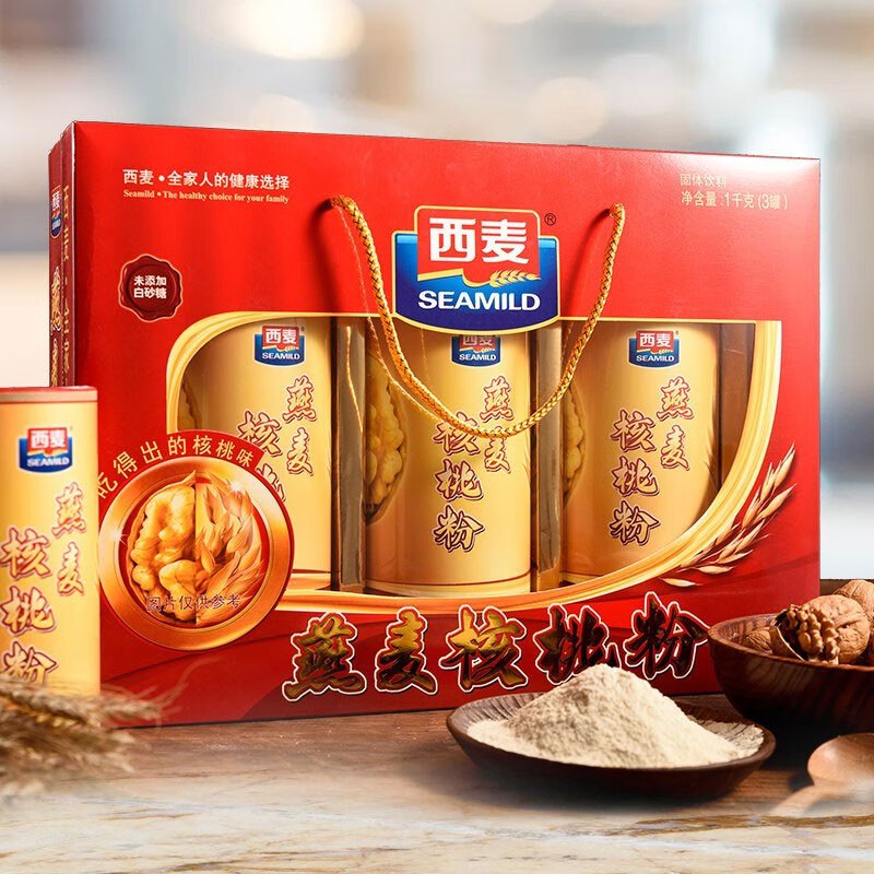 西麦燕麦片核桃粉礼盒1000g
