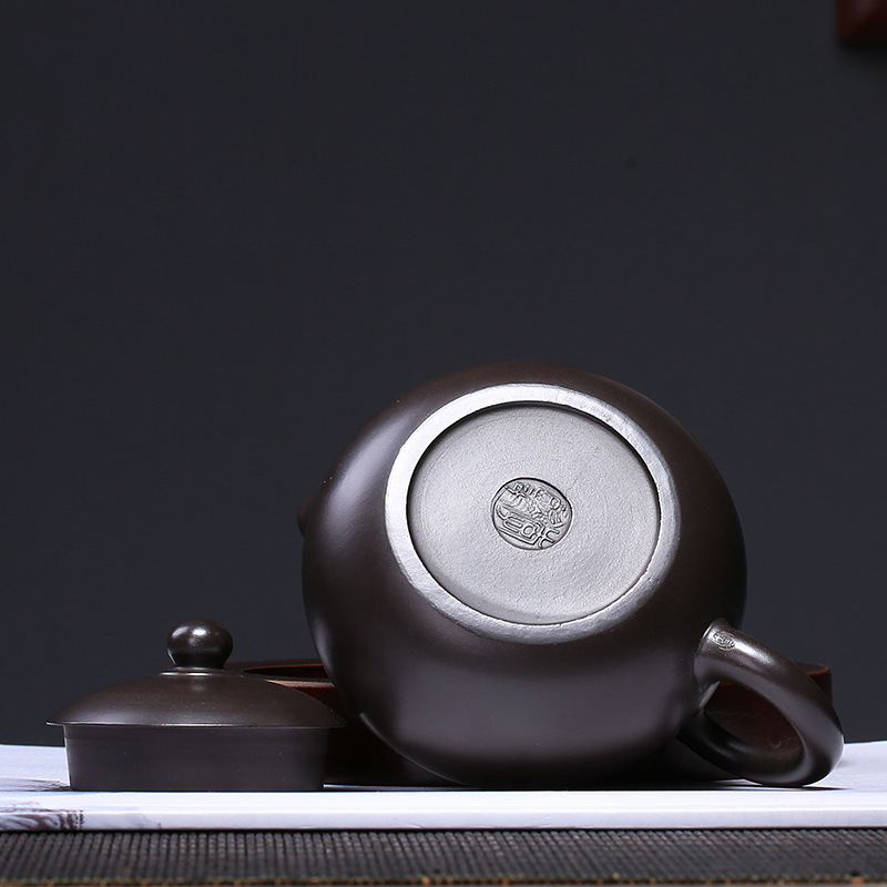 宜兴紫砂壶原矿黑泥西施壶李烈华全手工茶壶茶具