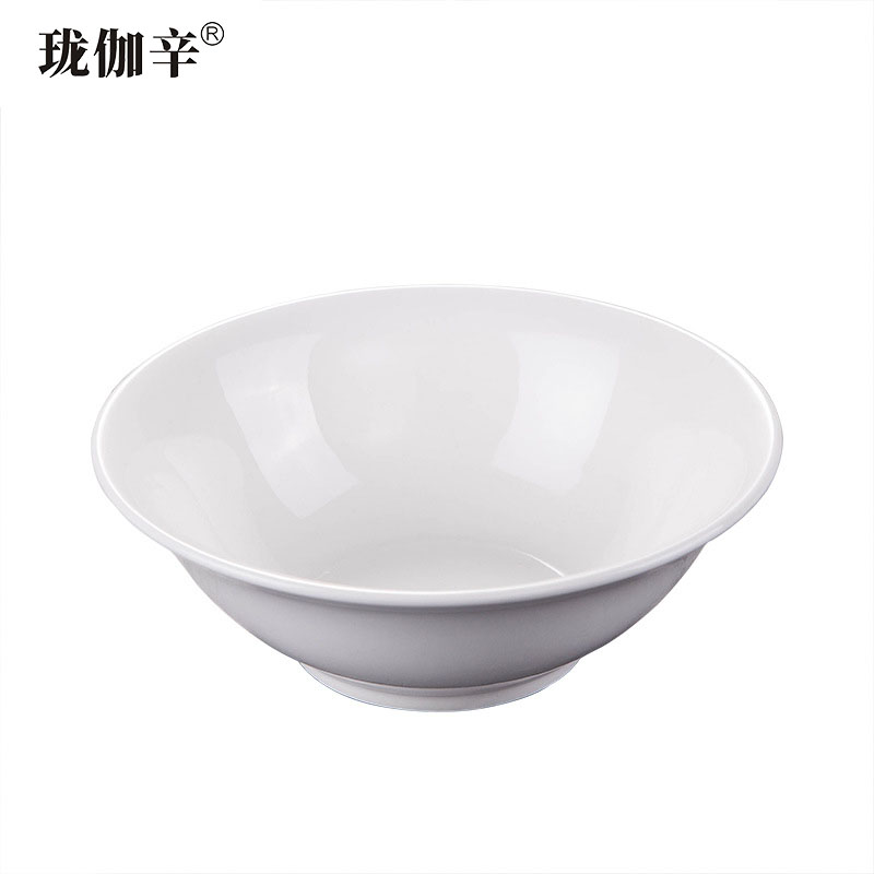 珑伽辛 耐高温加厚白色密胺碗 4.5英寸/个高清大图