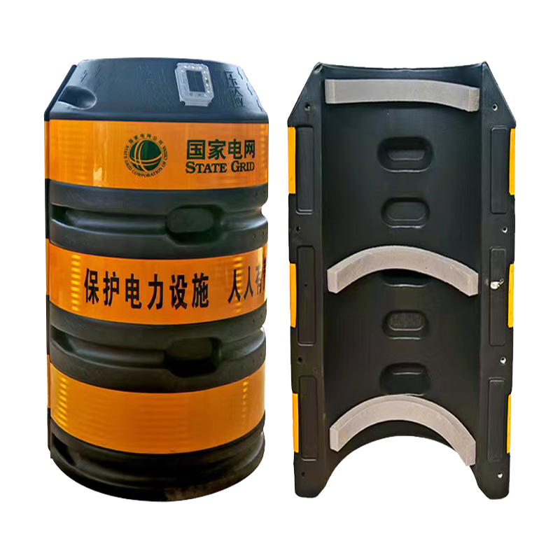任兴 RX-D005 太阳能警示防撞桶(计价单位:个)黑黄色高清大图