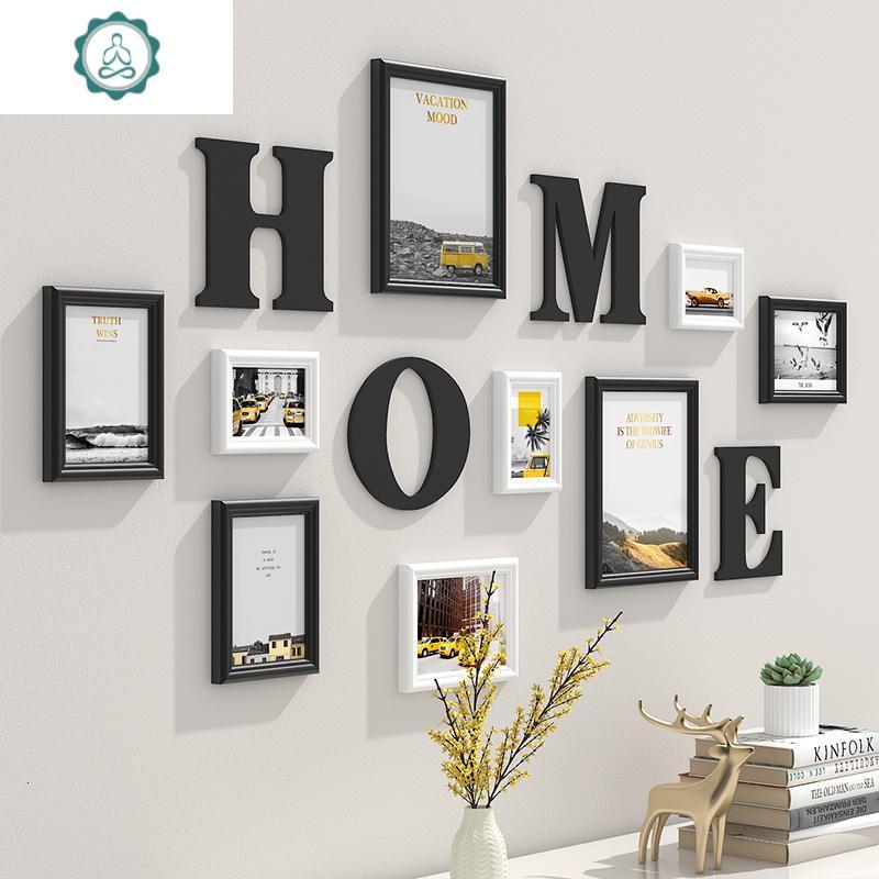 客厅照片墙装饰相框挂墙贴免打孔组合创意相片墙相册墙网红背景墙封后