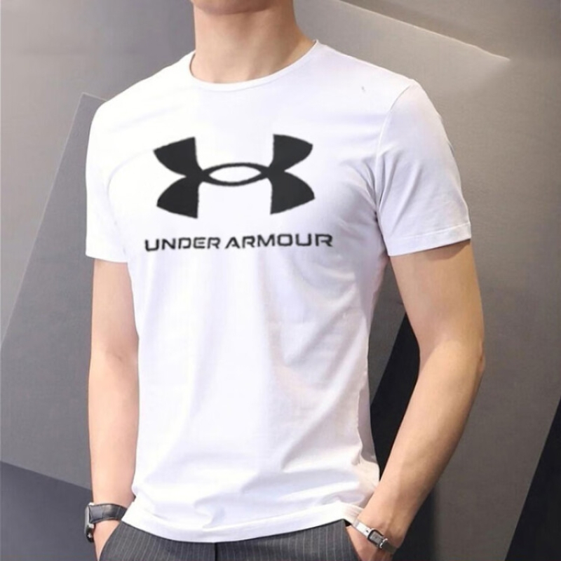 安德玛underarmour男装23春季新款宽松舒适男子训练运动短袖透气休闲