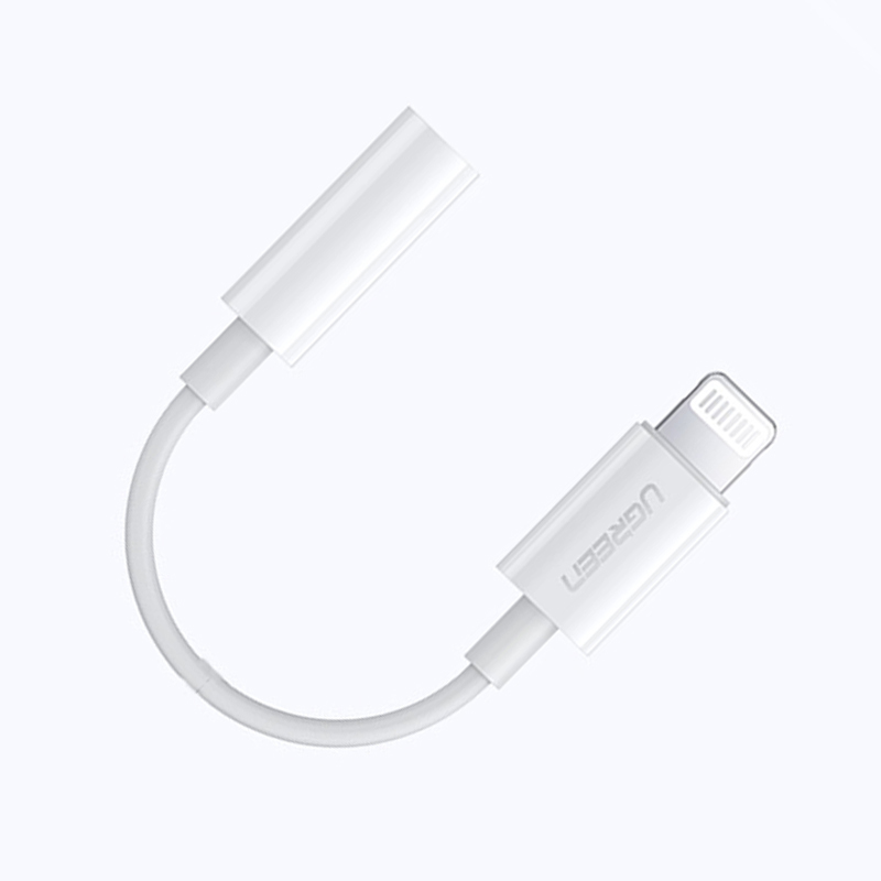 绿联 US212 Lightning公转3.5mm母音频转接线 白色 30759
