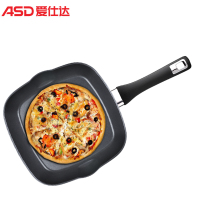 爱仕达(ASD) 26CM不粘锅少油烟平底锅牛排煎锅专用条纹加厚电磁炉天燃气通用 JL26K1WG
