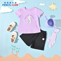 [1件3折]铅笔俱乐部童装2025夏装新款女童裤子儿童短裤小宝宝五分裤休闲裤