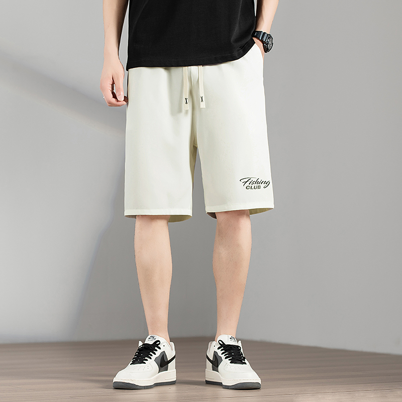 伊夫狼爪yifulangzhua夏季时尚休闲运动短裤男印花松紧宽松微弹男士五