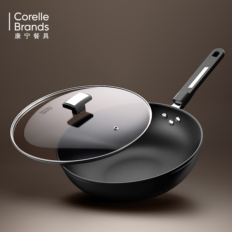 康宁(Corelle Brands)精铁炒锅精铁锅燃气灶专用不粘锅 CB-JSG04-SL/KZ高清大图