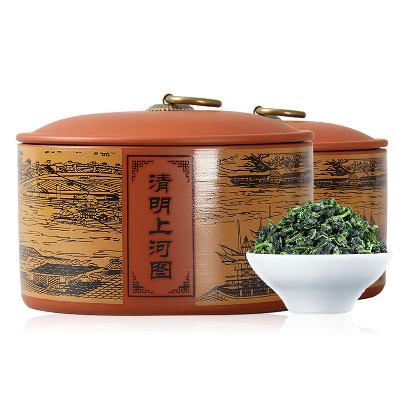 痴福 新茶铁观音浓香型乌龙茶正韵兰花香茶叶散装陶瓷罐装200g高清大图