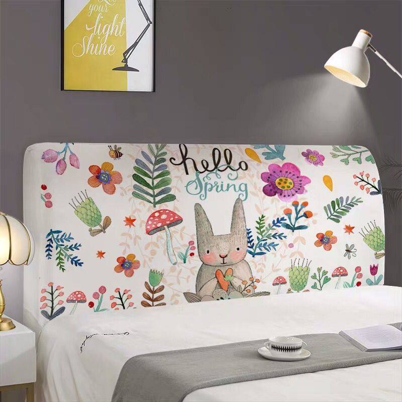 床头套罩 床头罩全包软包床靠背罩北欧风格简约现代可拆洗 小迷兔 高度50~65*长度150cm(通用)