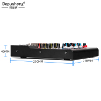 DEPUSHENG得普声F4专业4路调音台电脑录音K歌直播小型家用带混响效果USB家庭蓝牙乐队演出游戏全民K歌混音器