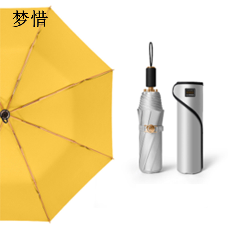 梦惜 手动铝合金玻纤伞架 钛银伞布 橡胶漆手柄晴雨伞 YF-S2021025/把
