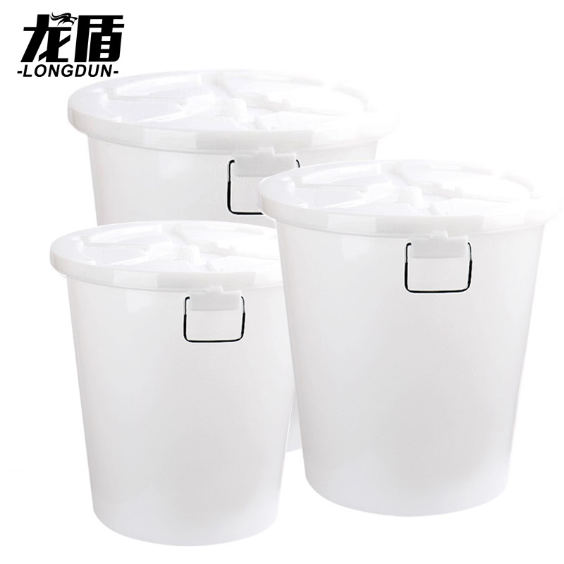 龙盾100L水桶塑料桶大号大容量带盖加厚胶桶大白桶储水桶家用圆桶