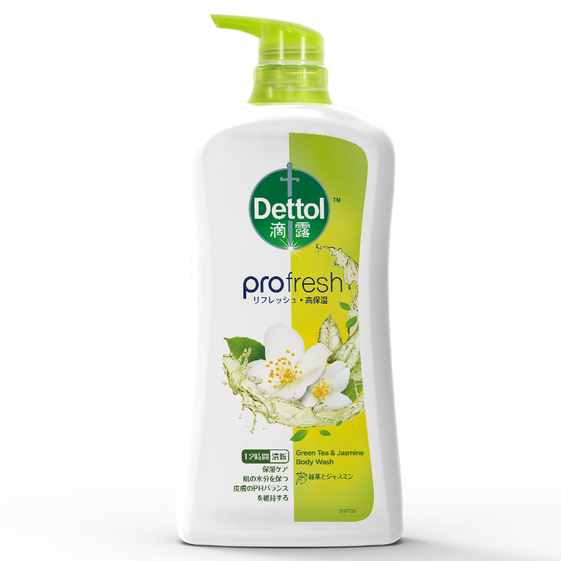 滴露清爽保湿沐浴露 茉莉与绿茶清香950g高清大图