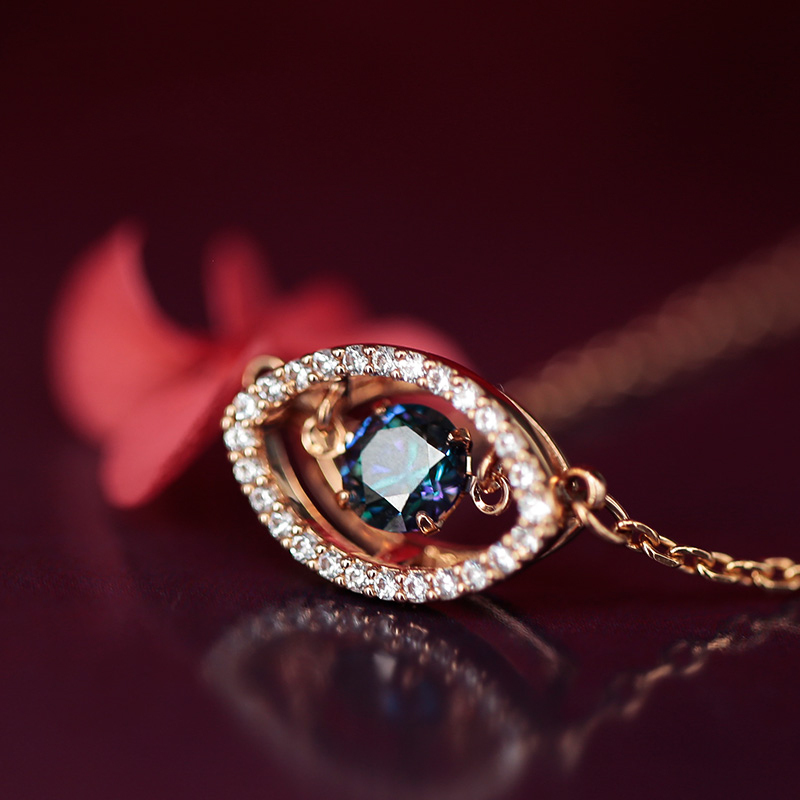 施华洛世奇(SWAROVSKI)幸运守护恶魔之眼跳动的心项链人造水晶 送恋人5448611